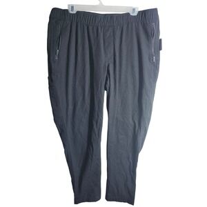 Carhartt Black Elastic Waist Cargo Pants Men's Size LARGE Zipper Pockets